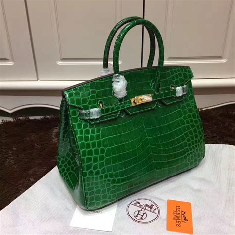 hermes crocodile birkin small bag green|hermes birkin crocodile diamond.